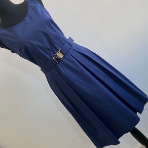 Prada Dress Logo Belt Sleeveless Italian Size 42